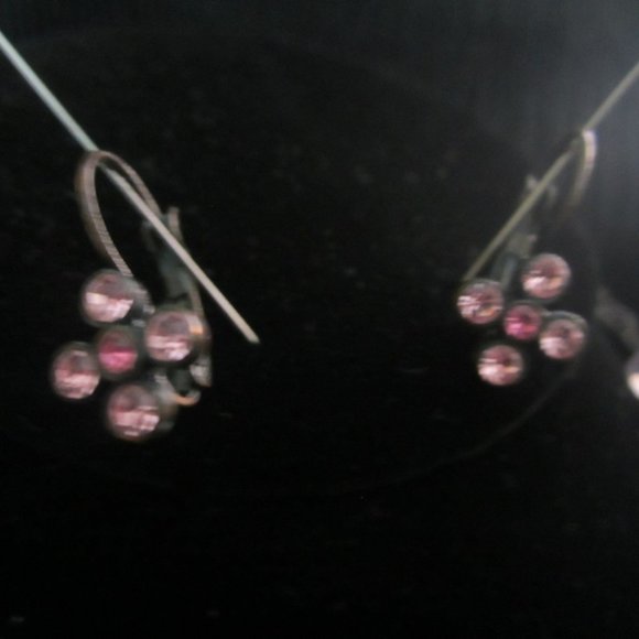 Pink Crystal Necklace & Earrings By Cookie Lee - Picture 4 of 6